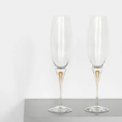 Intermezzo Champagne-glas, guld, 2 st