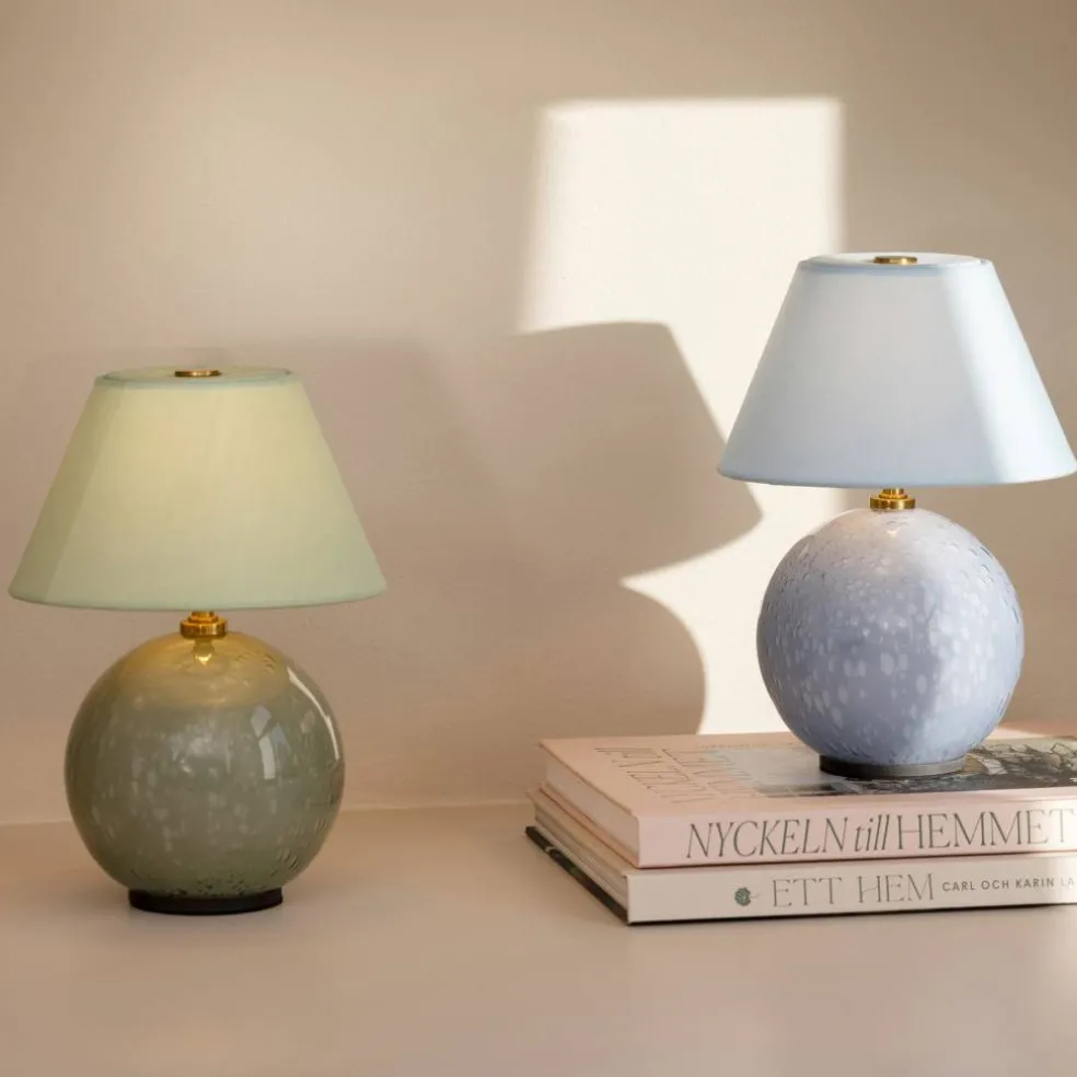 Iris portabel bordslampa, duvblå