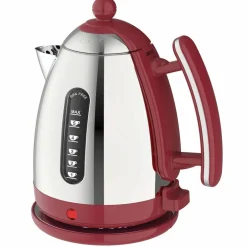 Jug vattenkokare 1,5 liter, röd/rostfritt stål