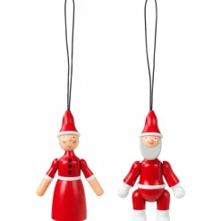 Jultomte och tomtemor, röd/vit