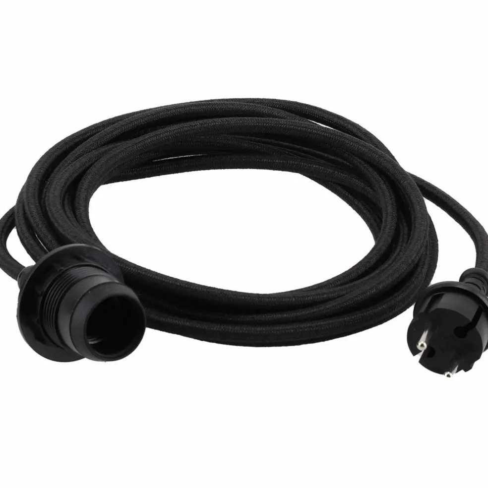 Kabel för utomhusbelysning 5 meter, svart