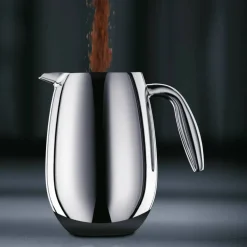 Kaffebryggare, dubbelvägg, 3 koppar, matt krom