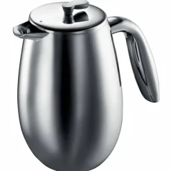 Kaffebryggare, dubbelvägg, 3 koppar, matt krom