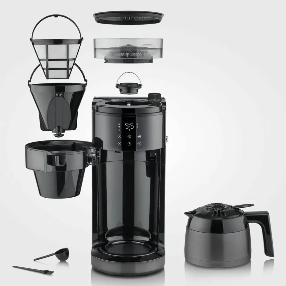 Kaffebryggare med kvarn & termoskanna