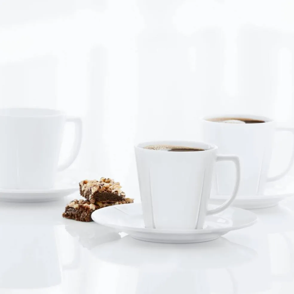 Kaffekopp med fat 4 st.