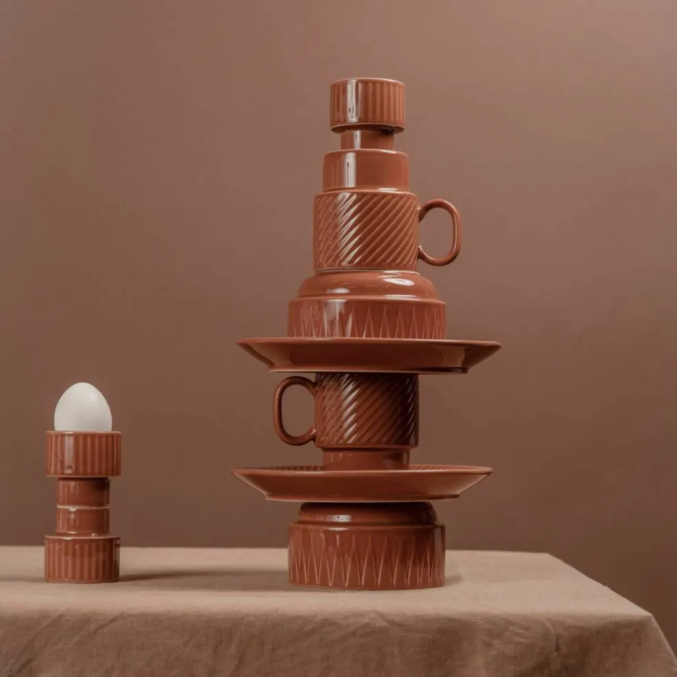 Kaffemugg 2-pack, terracotta