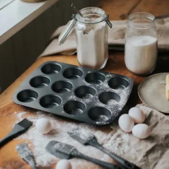 Karabo muffinsform 6 st, kolstål