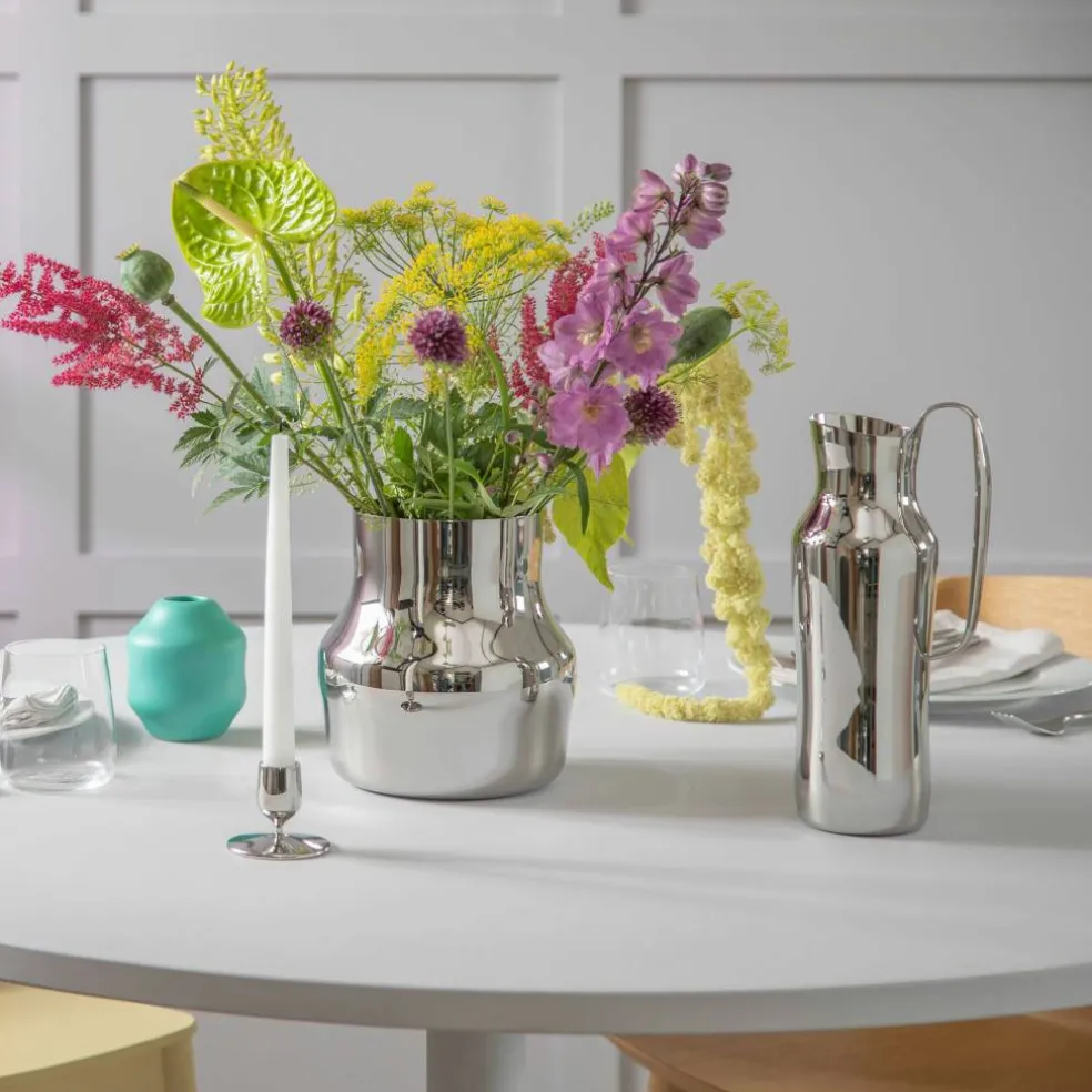 Karaff 30 cm, blankt stål