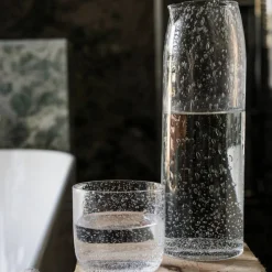 Karaff 24 cm, bubbligt glas