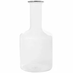Karaff, klar med svart kant