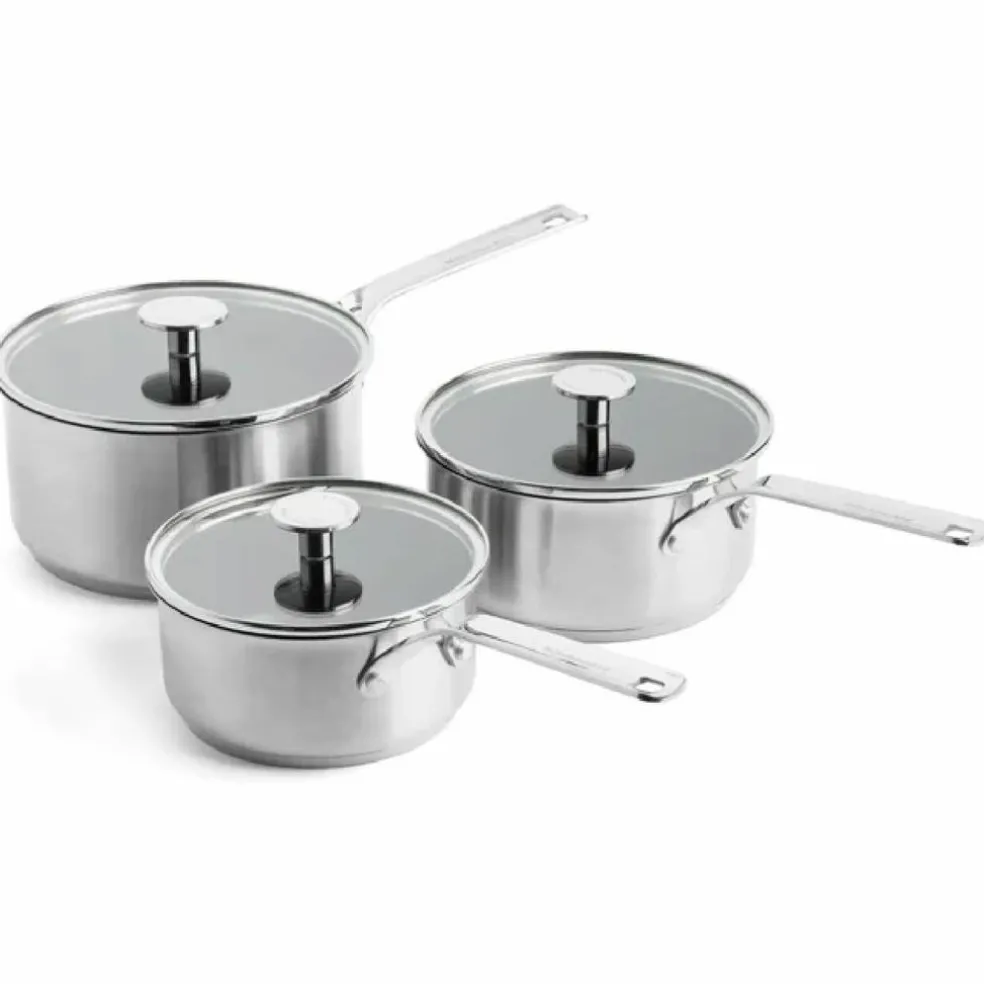 Kastrullset, rostfritt stål