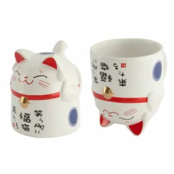 Kawaii Lucky Cat mugg 35 cl, blå