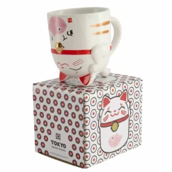 Kawaii Lucky Cat mugg 35 cl, blå