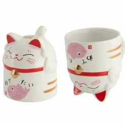 Kawaii Lucky Cat mugg 35 cl, blå