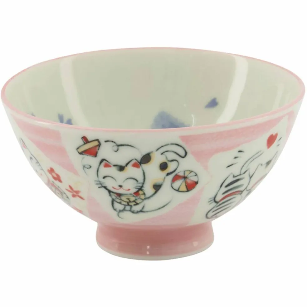 Kawaii skål 11 cm, fish pink