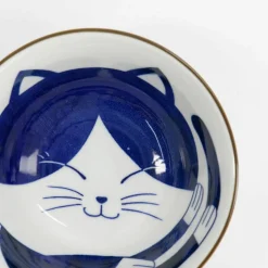 Kawaii Tayo Neko skål 0,5 liter, blå/vit (33415)