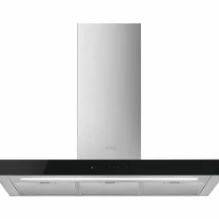 KBT9L4VN väggmonterad fläkt 90 cm, rostfritt stål/glas