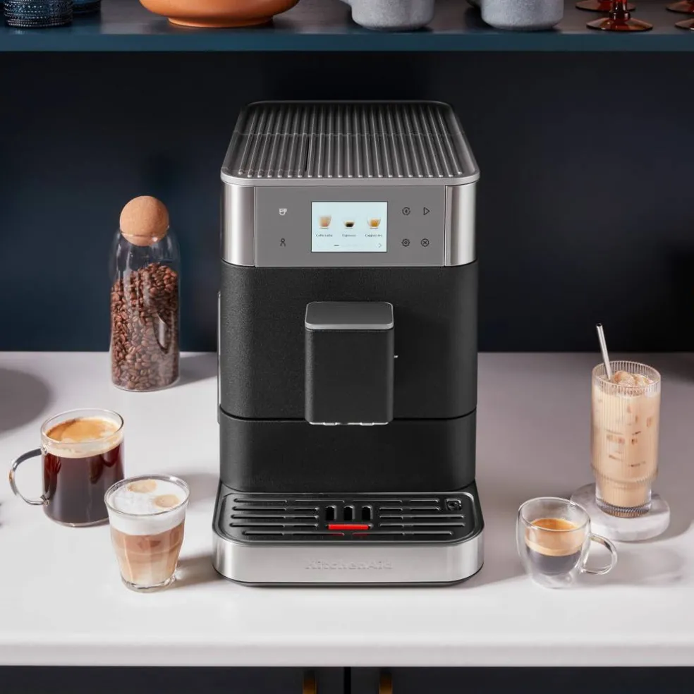 KF7 espressomaskin, rostfritt stål