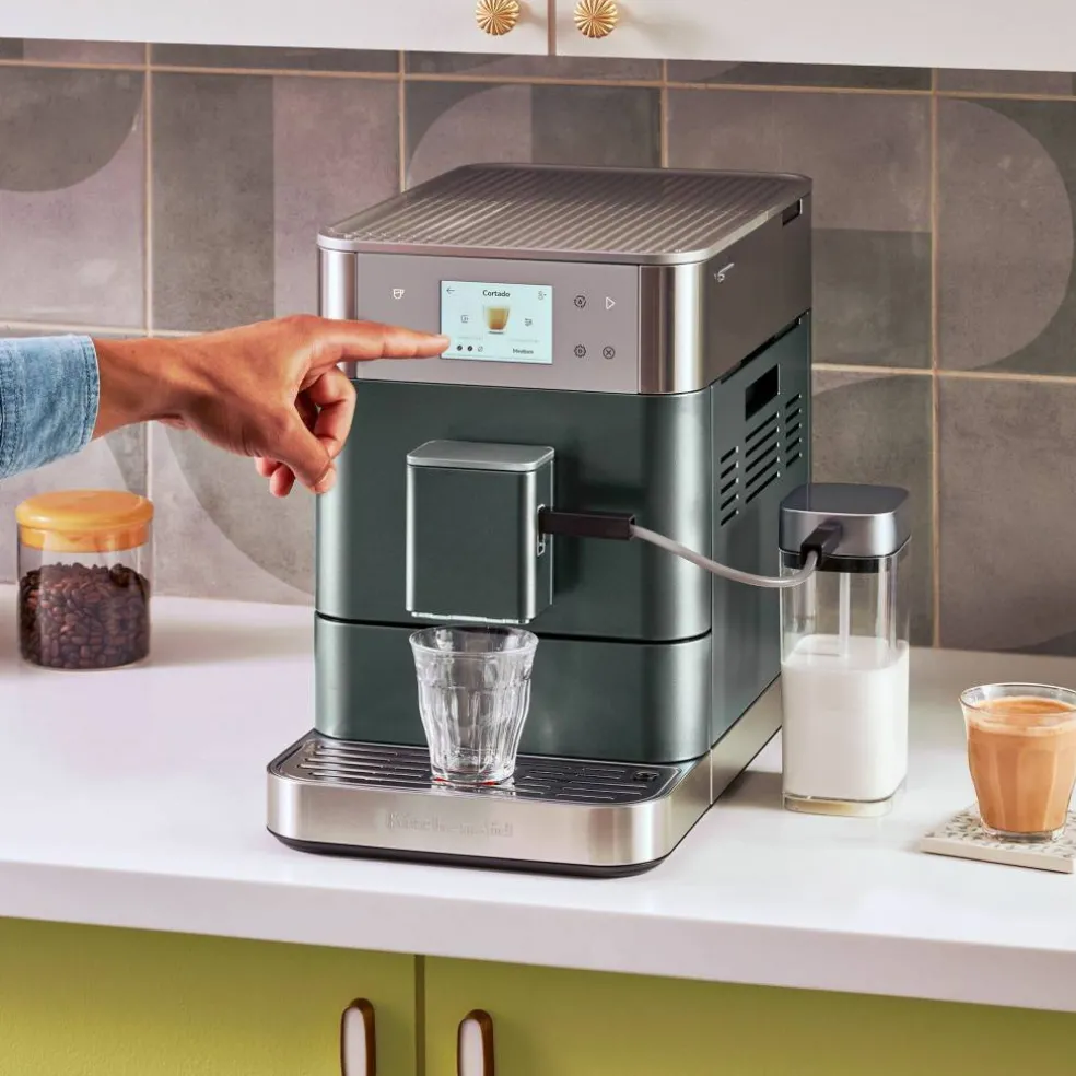 KF7 espressomaskin, rostfritt stål