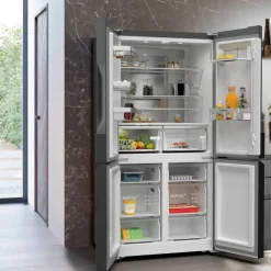 KF96NAXEA iQ300 iQ300 fristående kyl och frys 183x90 cm, svart stål