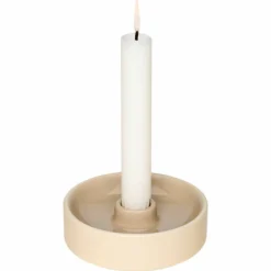 Kirnu Ljusstake 11x3,5 cm, beige