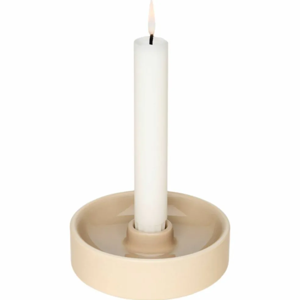 Kirnu Ljusstake 11x3,5 cm, beige