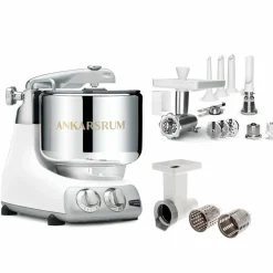 Köksmaskin, stort tillbehörspaket, glossy white