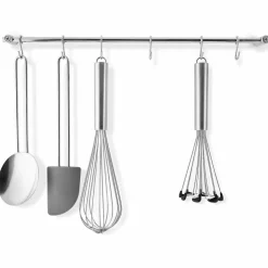 Köksstång med S-krokar 40 cm, rostfritt stål