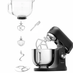KMix KMX751ABK köksmaskin med extra glasskål 5 liter, svart