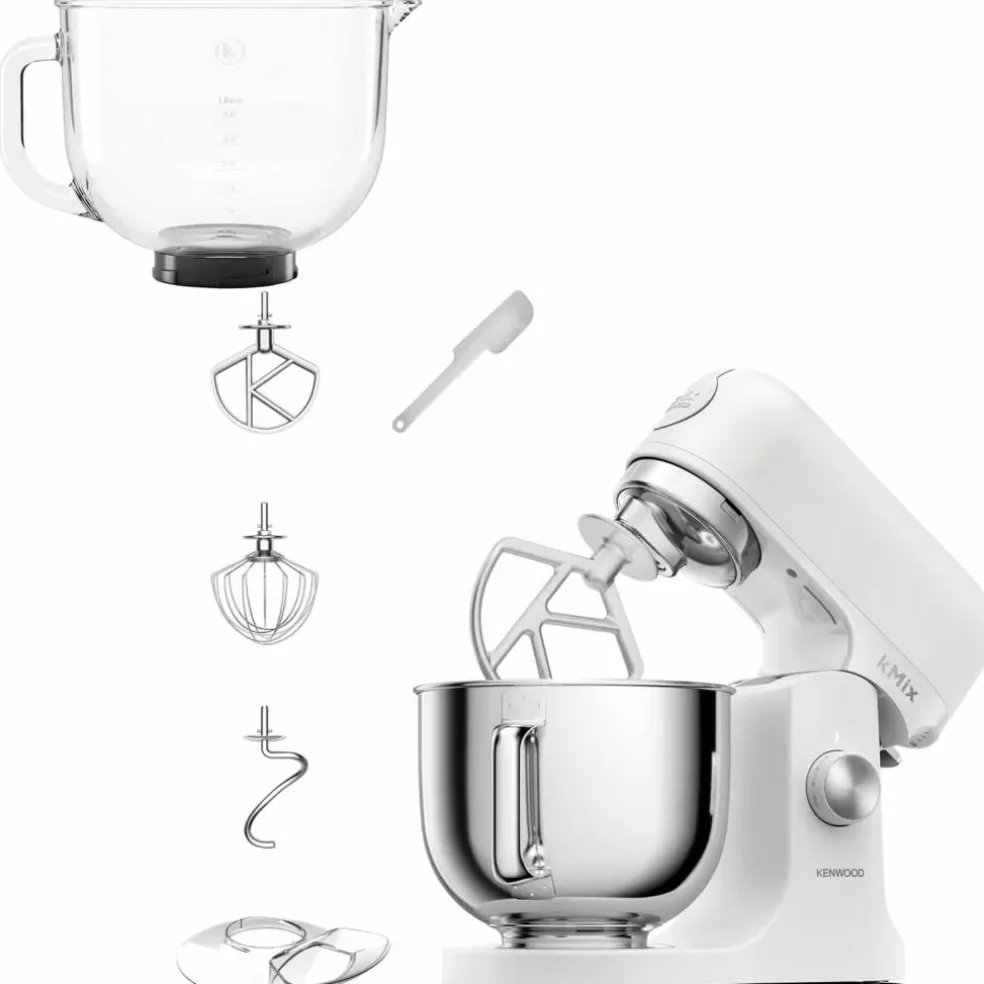 KMix KMX751A köksmaskin med extra glasskål 5 liter, vit