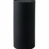 Knivblock med borst svart h22 cm