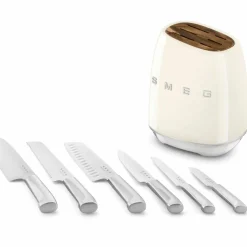 Knivblock med knivar (6 st), pastellblå