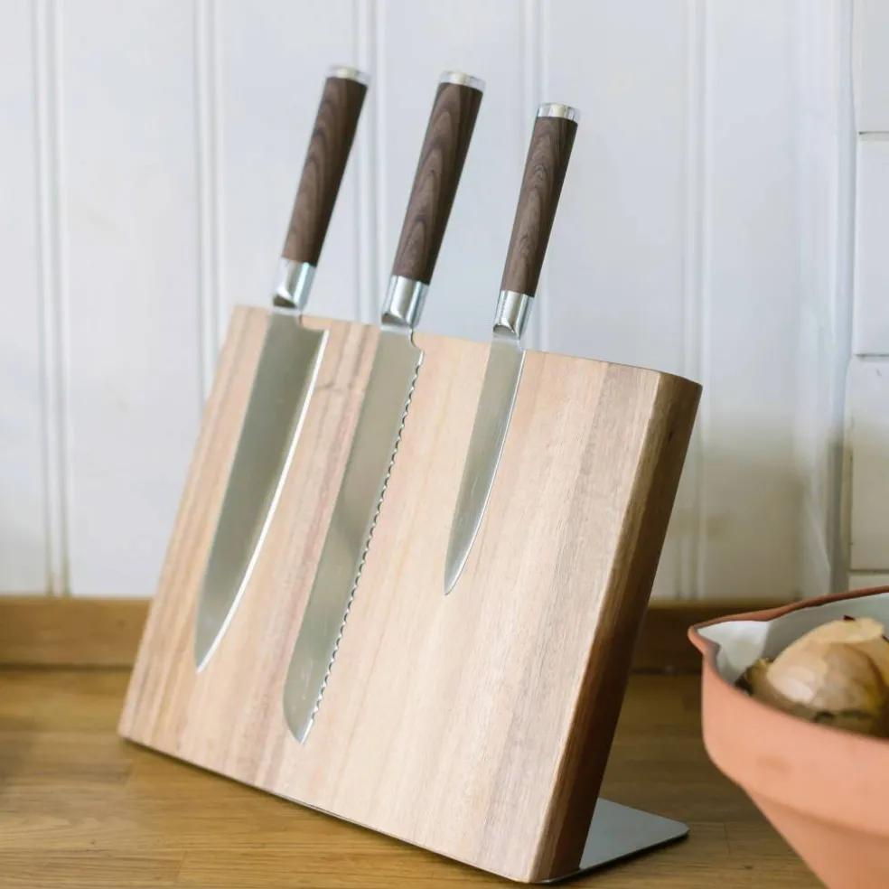 Knivblock XL, 30 x 22,5 x 3 cm.