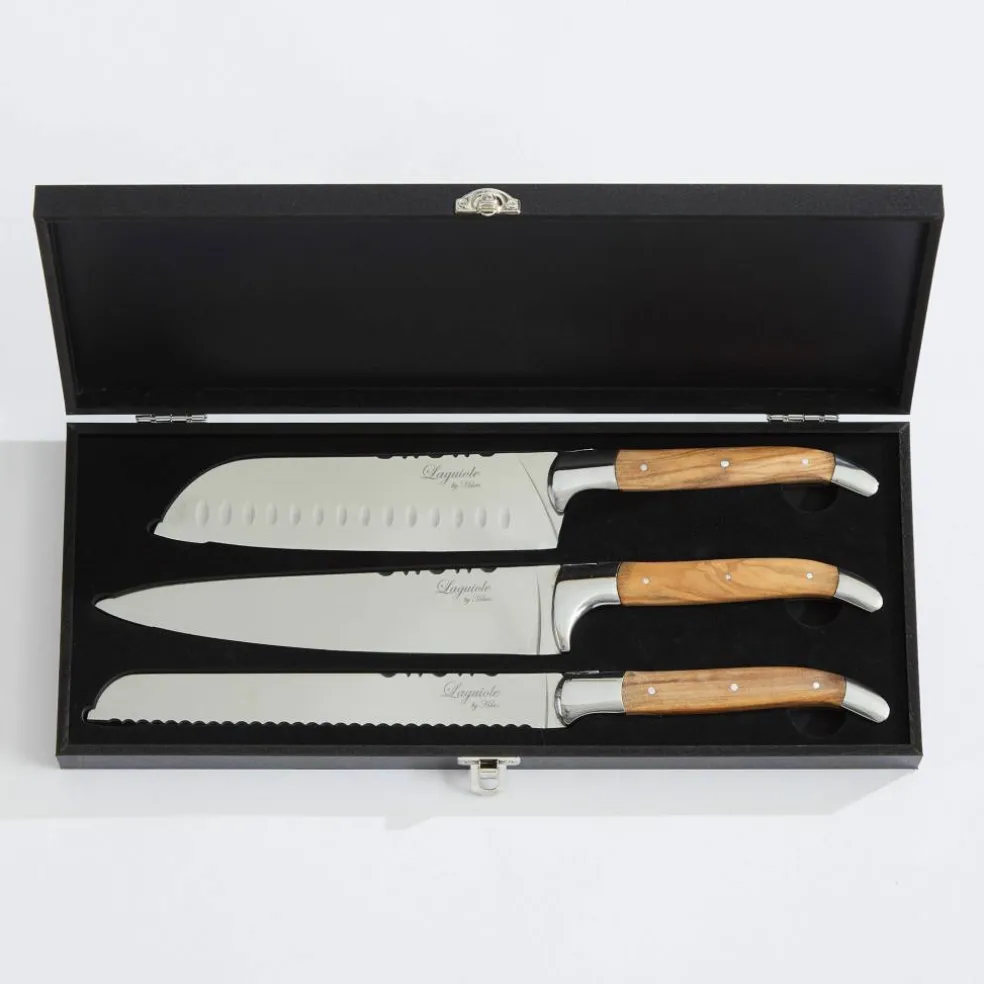 Knivset 3 delar, Black Wood