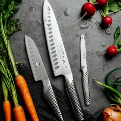 Knivset 3 delar (G-77 kockkniv, GS-90 santokukniv, GSF-15 skalkniv)