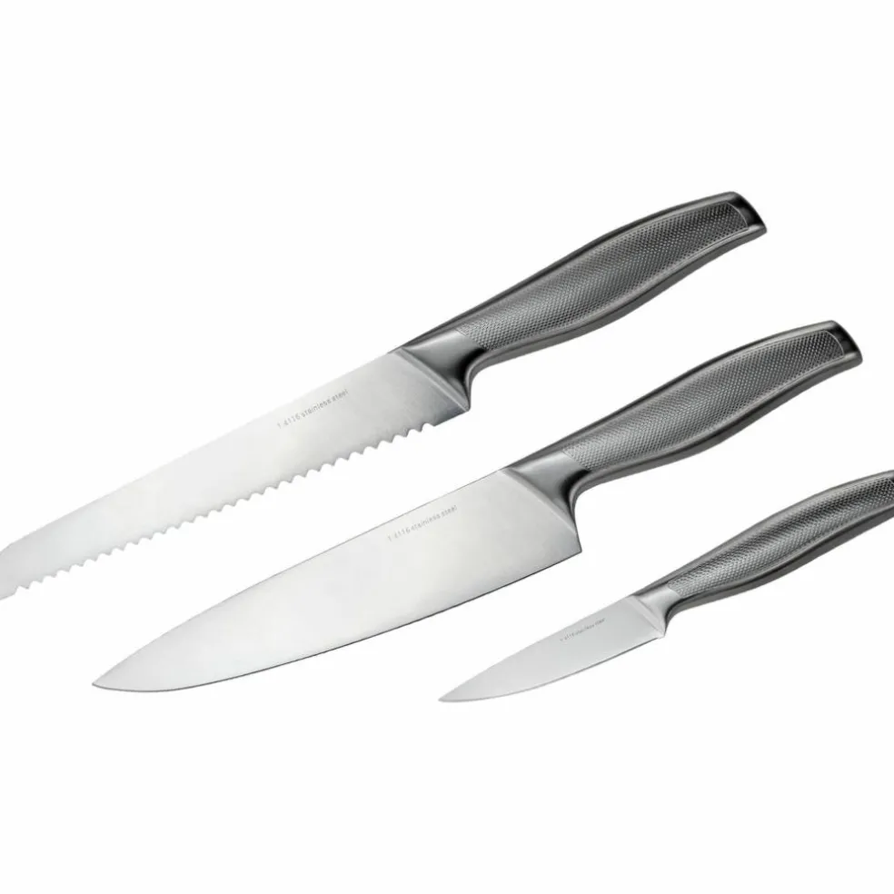 Knivset 3 delar med knivblock i bambu