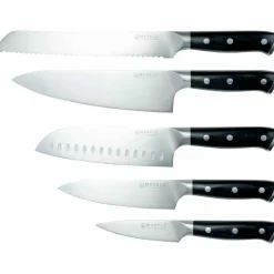 Knivset, 5 knivar, svart