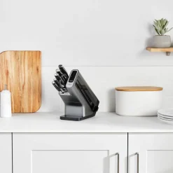 Knivset (5 st) + knivblock med slip