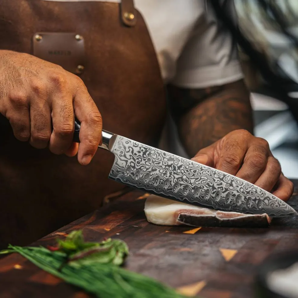 Kockkniv Olivslipad svart, 21 cm