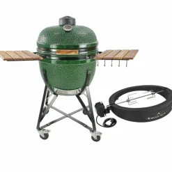 Kolgrill, grön + grillmästarens rotisseri och pizzaugn