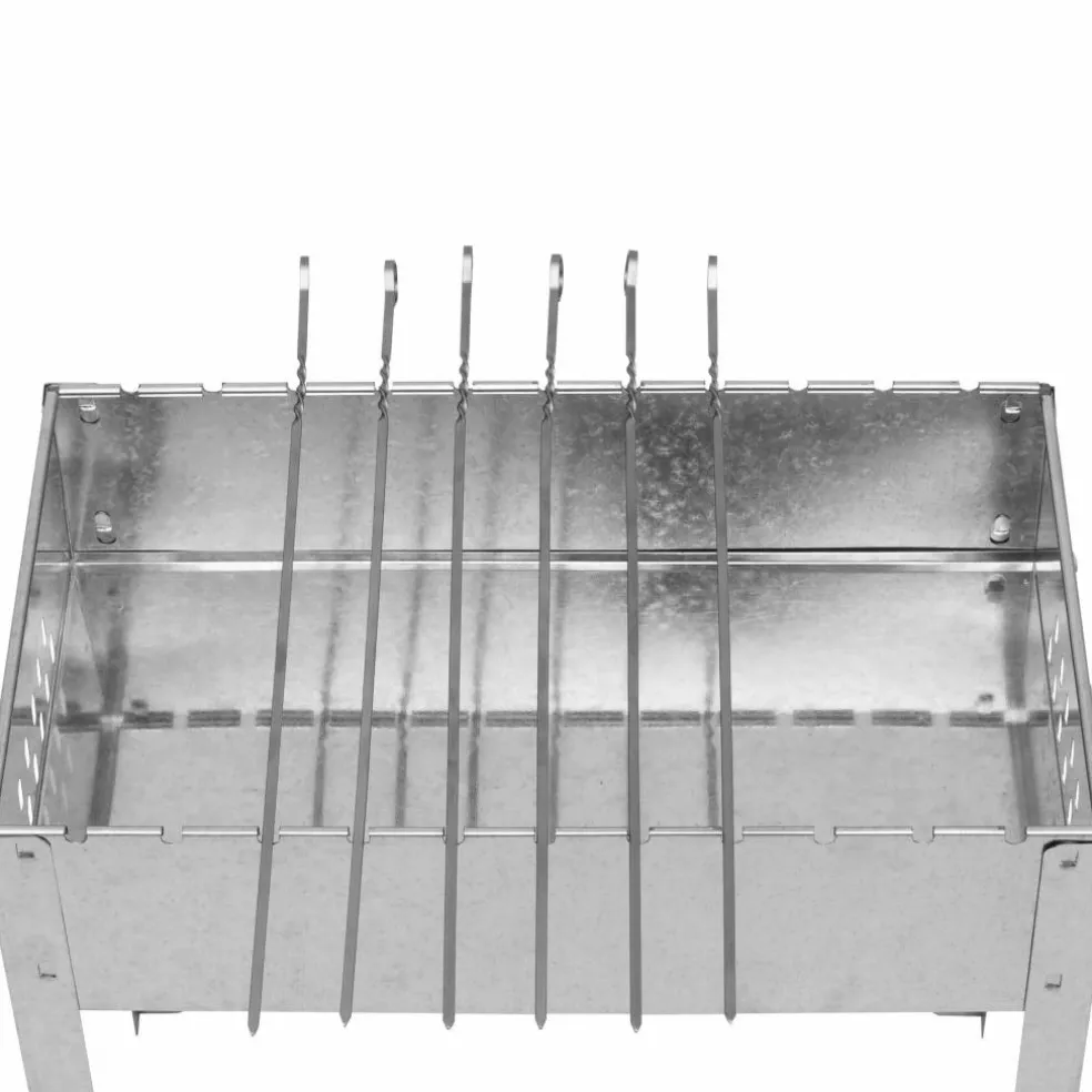 Kolgrill med grillspett