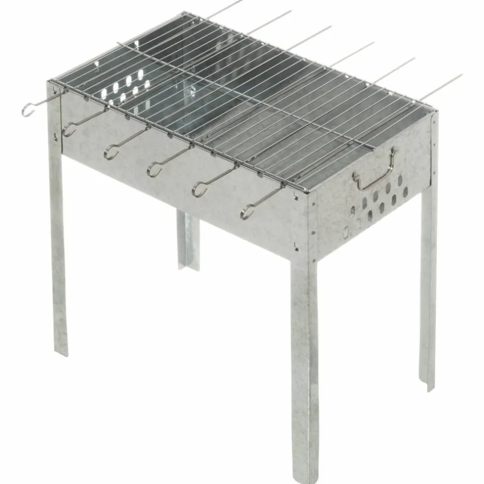 Kolgrill med grillspett