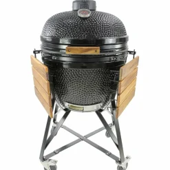 Kolgrill, svart + grillmästarens rotisseri och pizzaugn