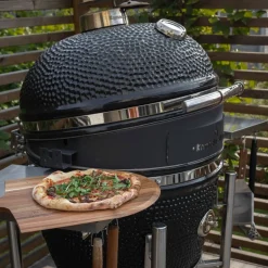 Kolgrill, svart + grillmästarens rotisseri och pizzaugn
