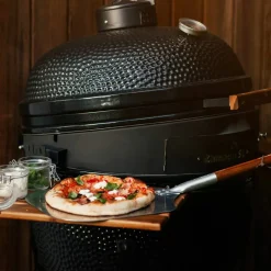 Kolgrill, svart + grillmästarens rotisseri och pizzaugn