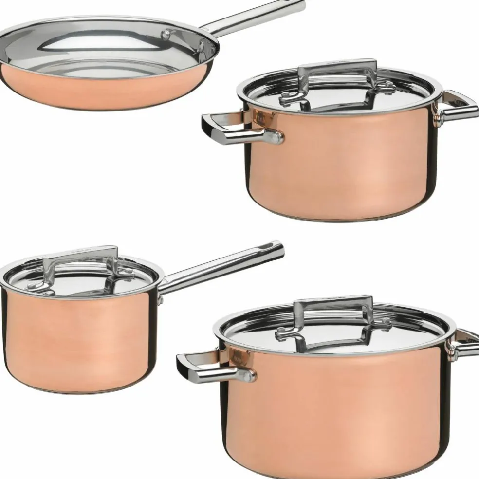 Koppar Grytset 4 delar