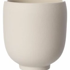 Kruka i stengods 28 cm, naturvit