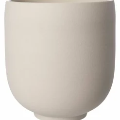 Kruka i stengods 21 cm, naturvit