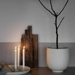 Kruka i stengods 21 cm, naturvit