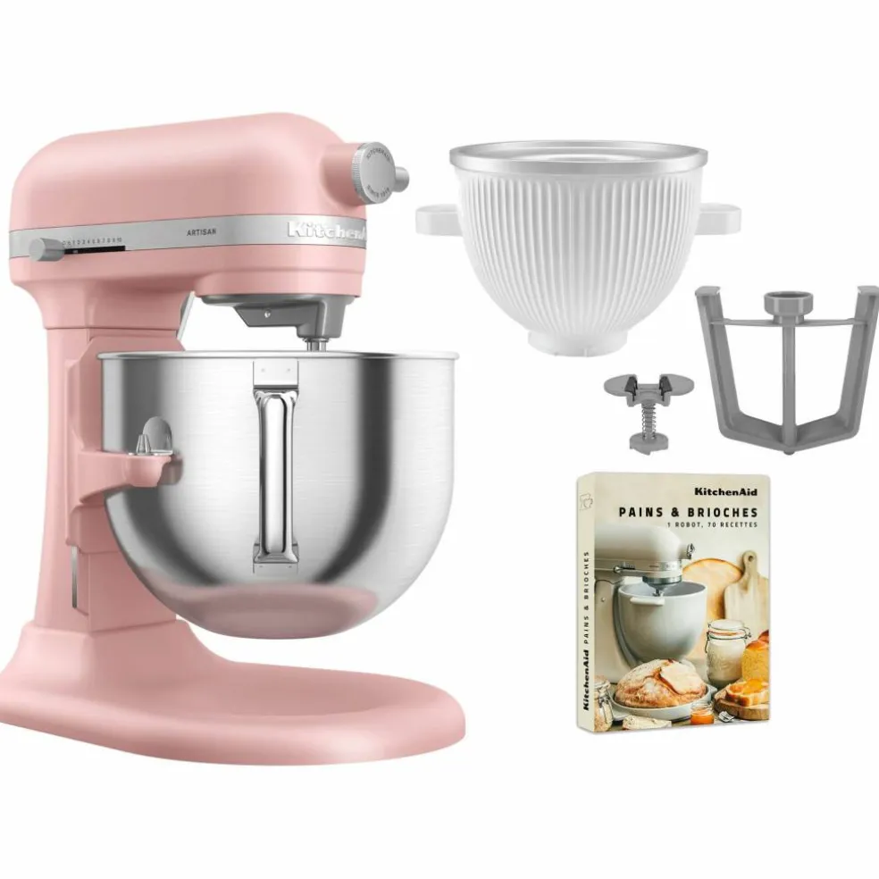 5KSM70SHXE köksmaskin 6,6 liter + 5KSMICM Ice Cream Maker, candy apple